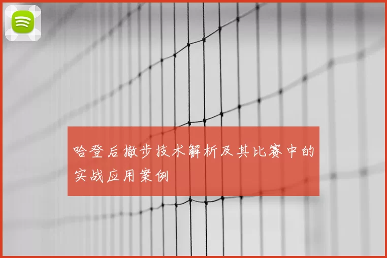 哈登后撤步技术解析及其比赛中的实战应用案例